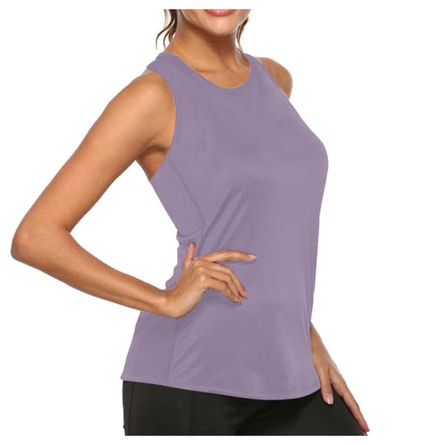 Breathable Yoga Sport Vest Women Sleeveless Fishnet Patchwork Tank Top