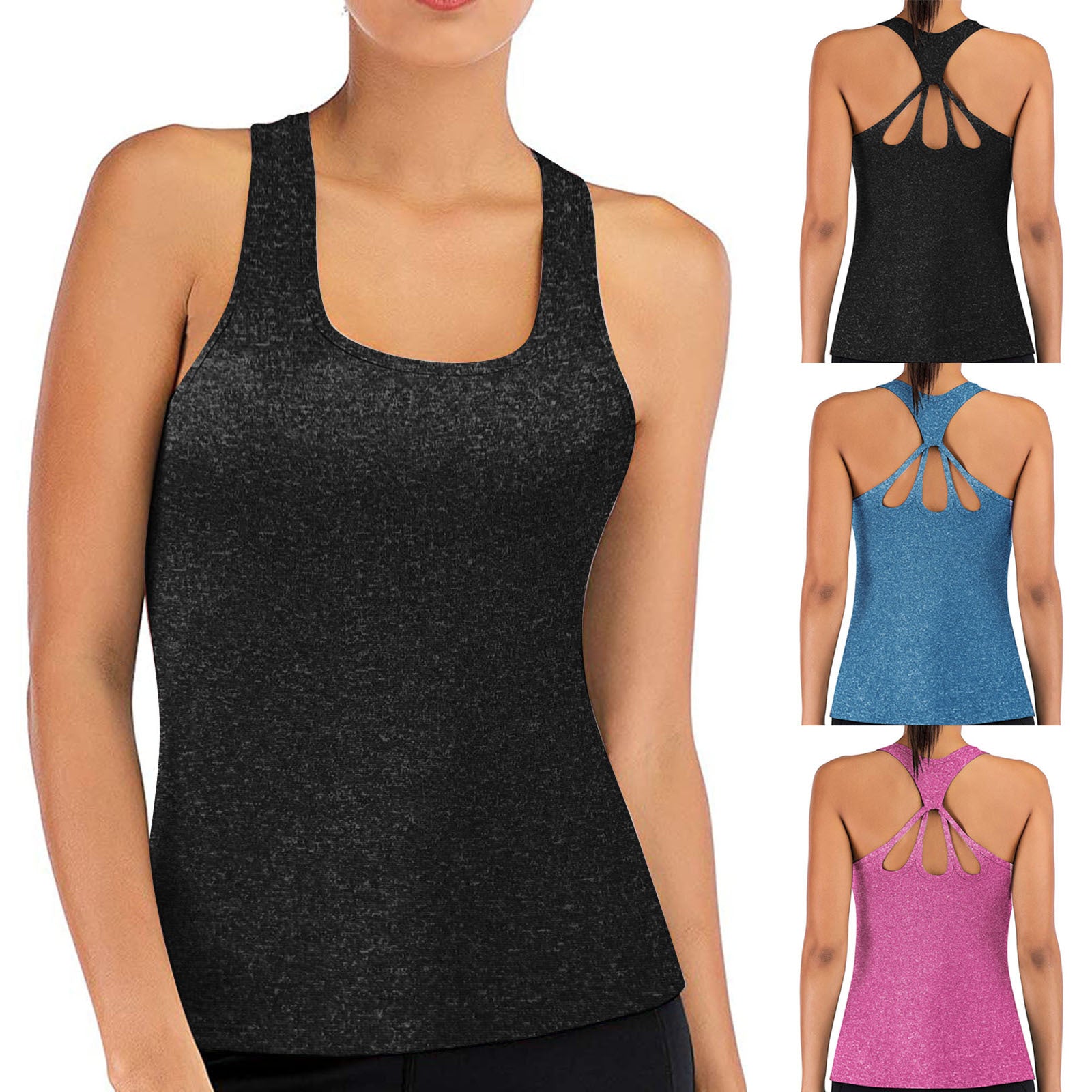 Cross Back Sleeveless Yoga Vest Fitness Sport Tank Top